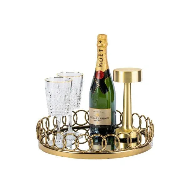 Gold Loop Mirror Tray - Exquisite Homewares 