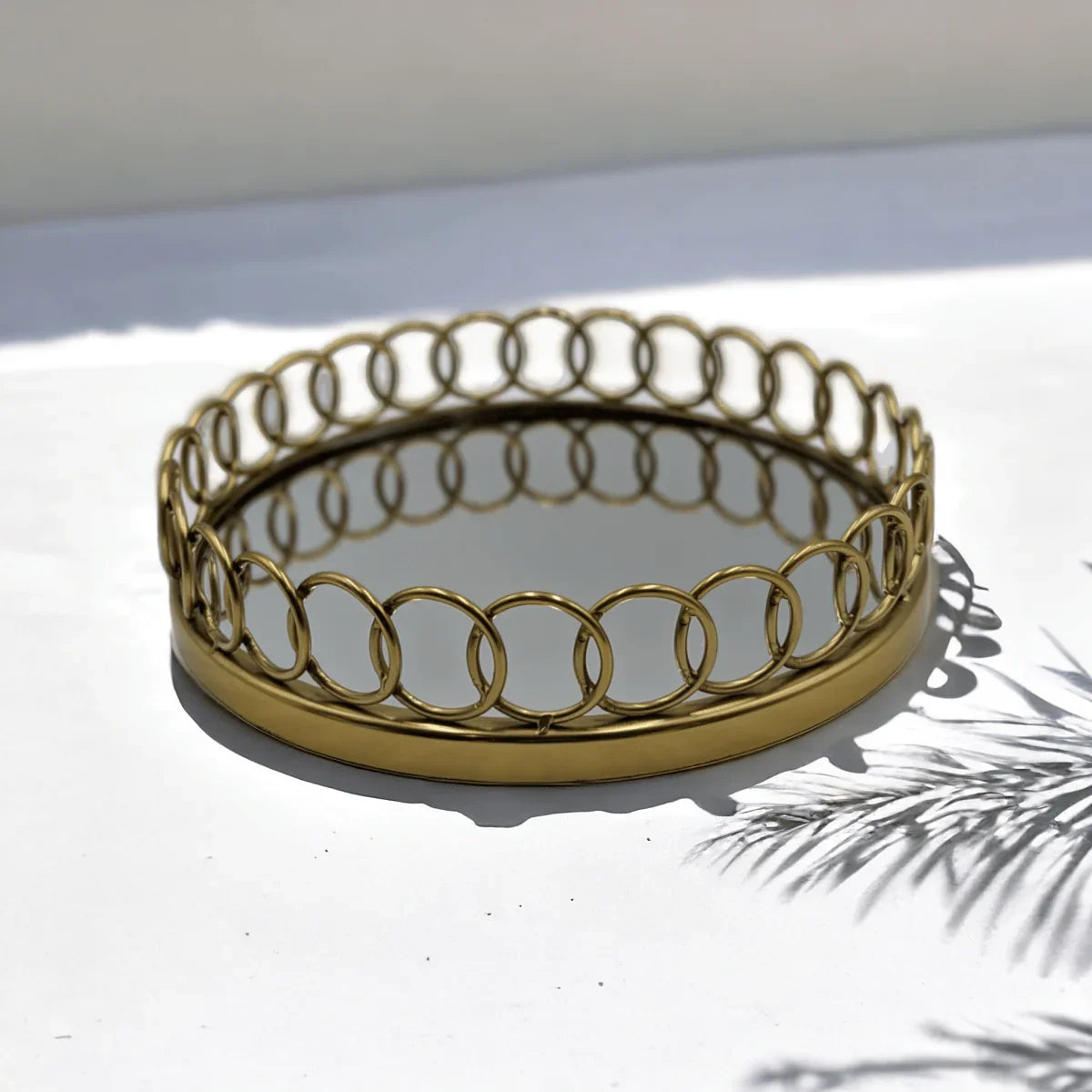Gold Loop Mirror Tray - Exquisite Homewares 
