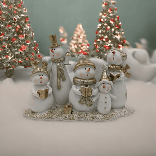 Gold Snowman Family with Baby - Exquisite Homewares