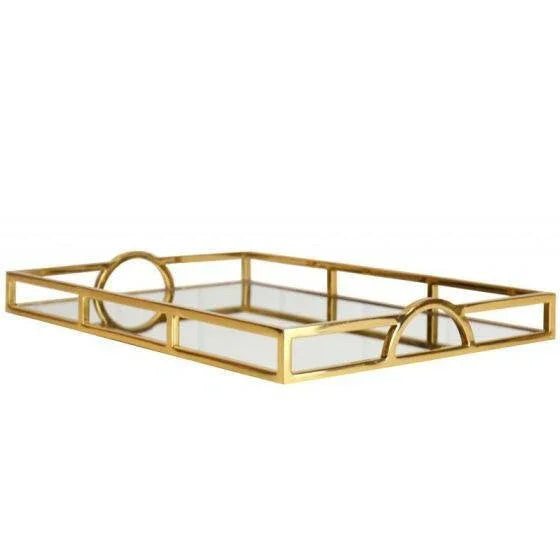 Golden Arch Mirror Tray - Exquisite Homewares 