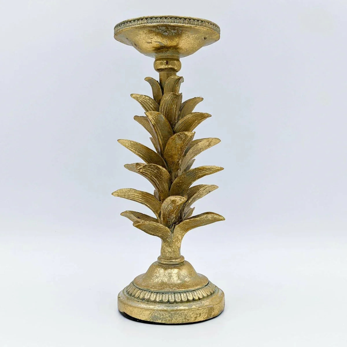 Golden Leaves Candle Stand - Exquisite Homewares 