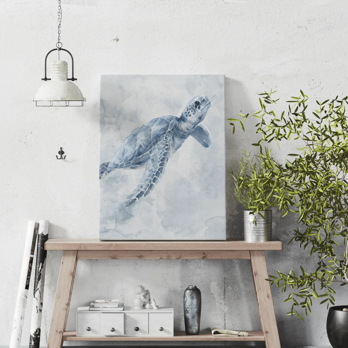 Graceful Sea Turtle Framed Canvas Print - Exquisite Homewares 
