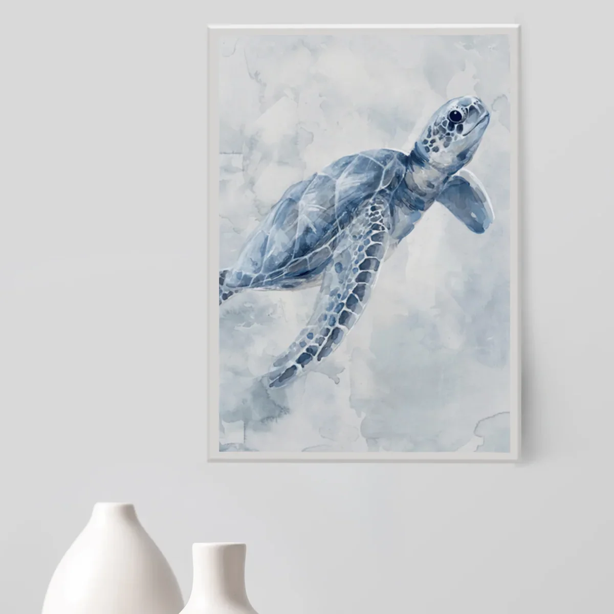 Graceful Sea Turtle Framed Canvas Print - Exquisite Homewares 