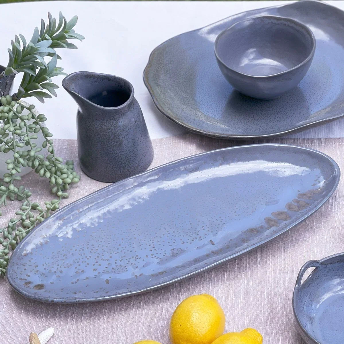 Grey-Blue Olive Dish - Exquisite Homewares 