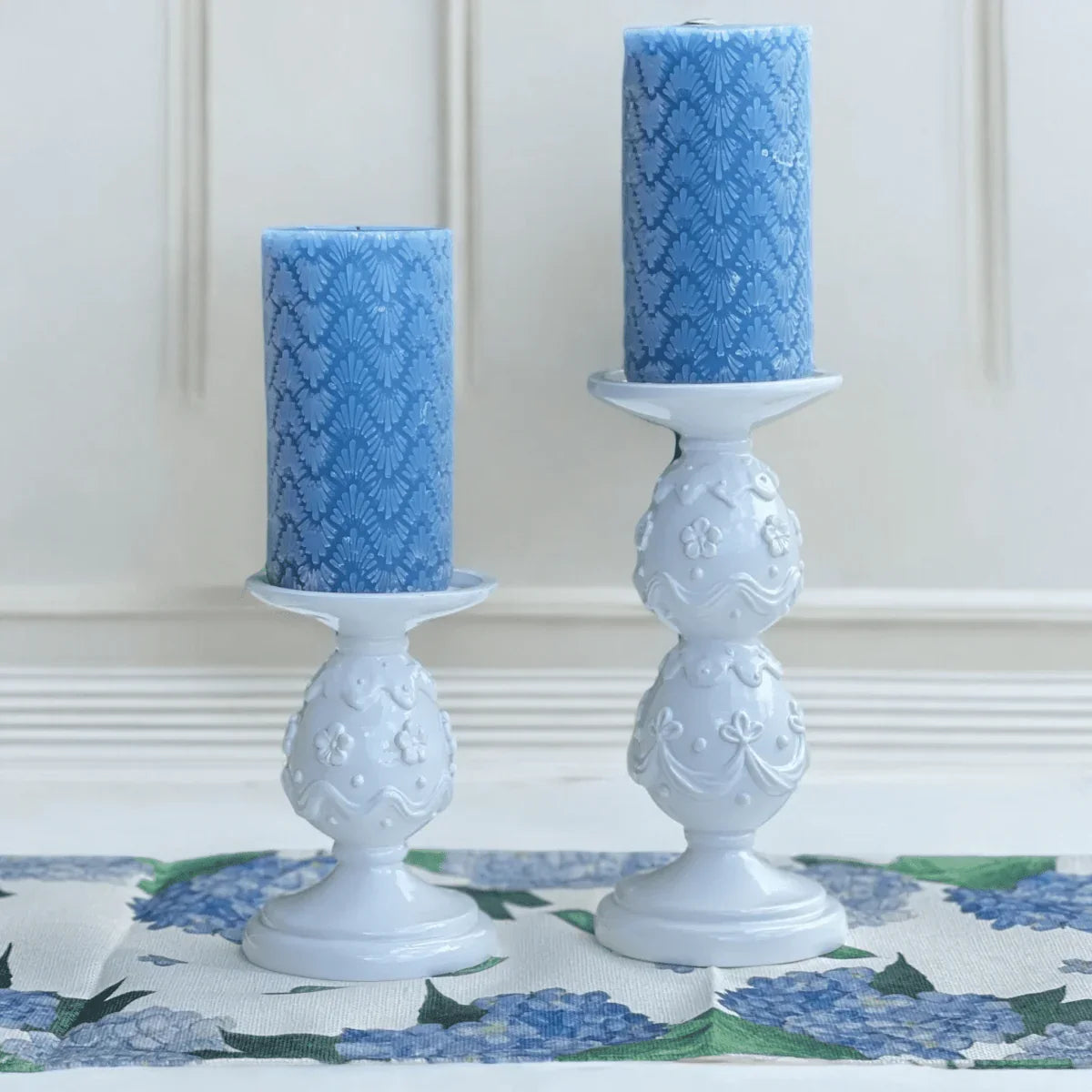 Happy Easter Blue Hydrangea Table Runner - Exquisite Homewares 