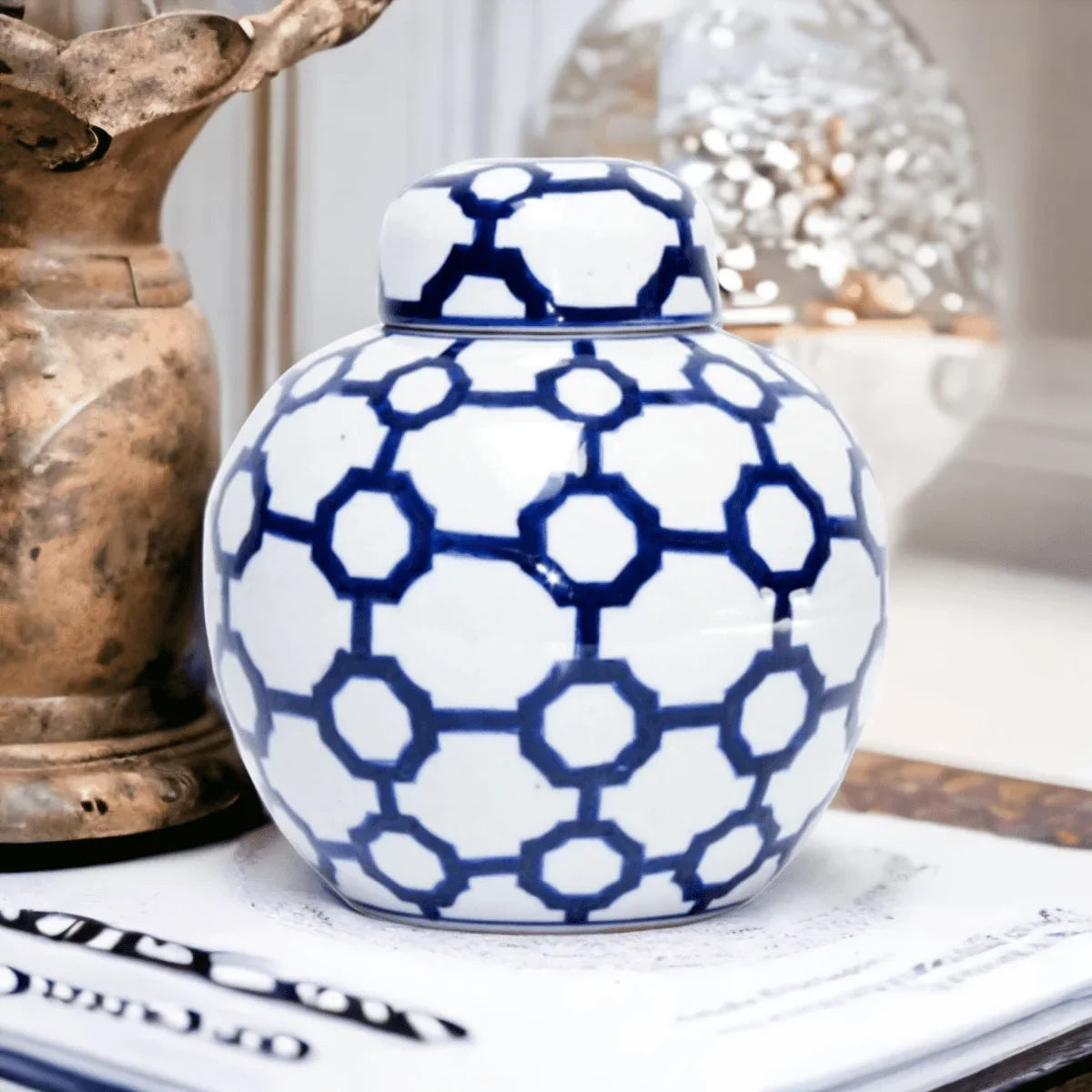 Heather Ginger Jar - Exquisite Homewares 