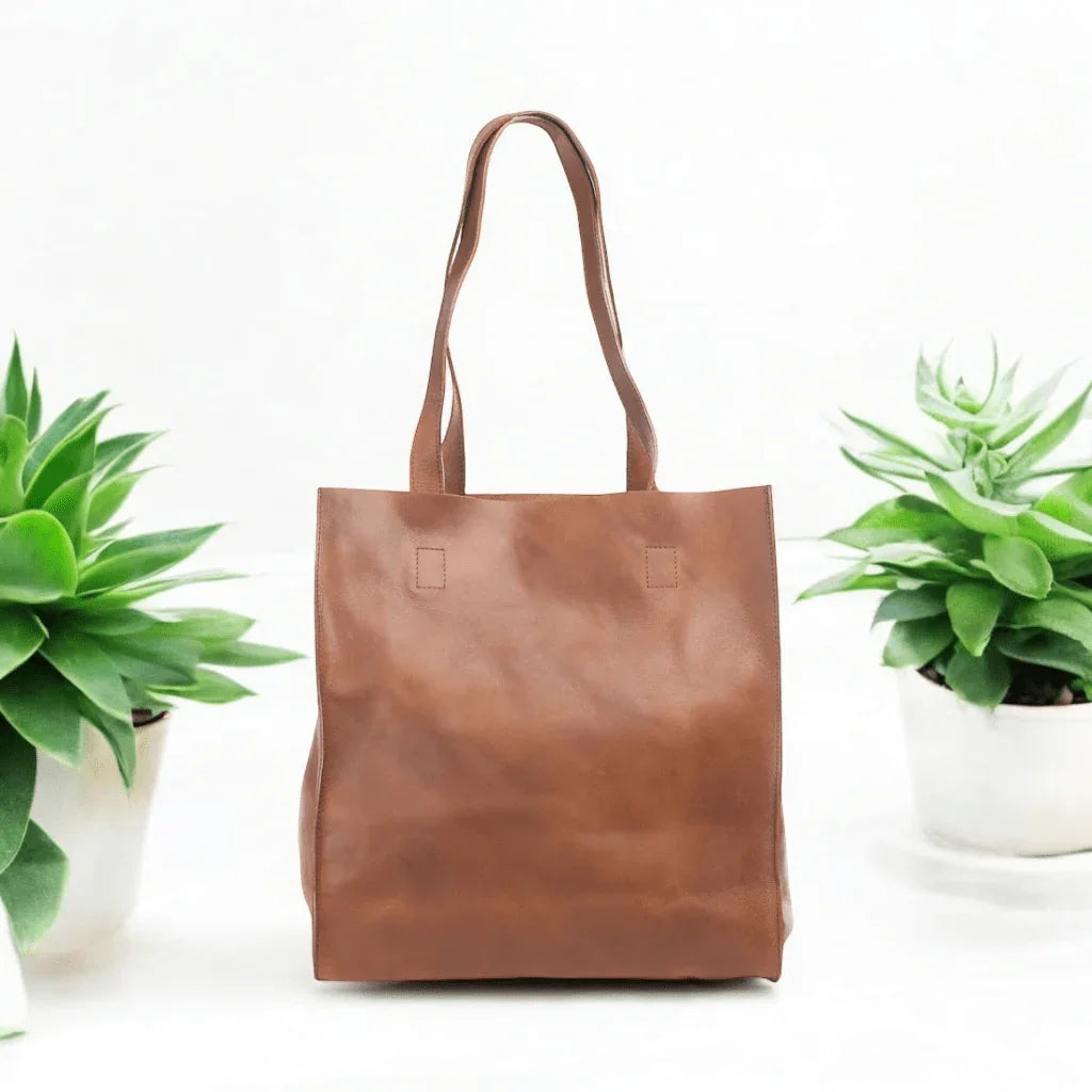 Henk Berg Catie Tote in Vintage Tan - Exquisite Homewares 