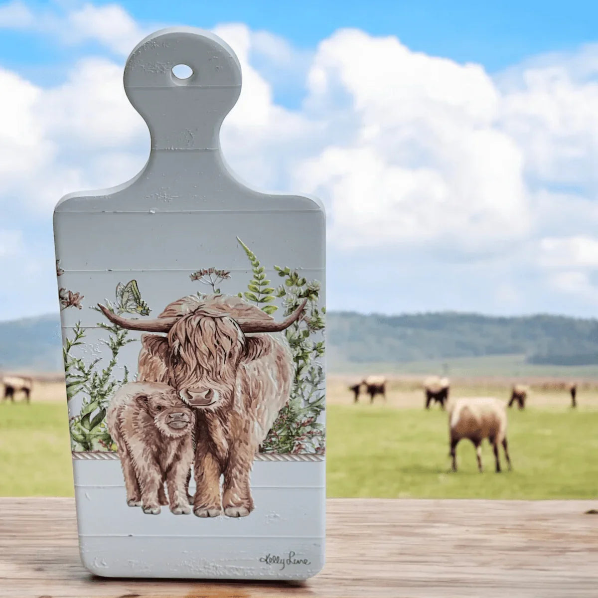 Highland Cow Ceramic Plate by Kelly Lane - Exquisite Homewares 