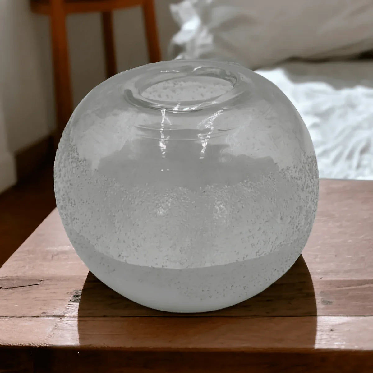 Jasper White Glass Vase - Exquisite Homewares 