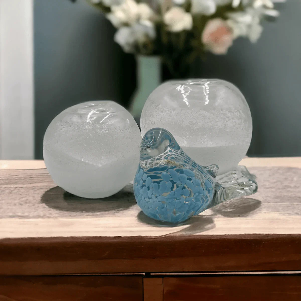 Jasper White Glass Vase - Exquisite Homewares 