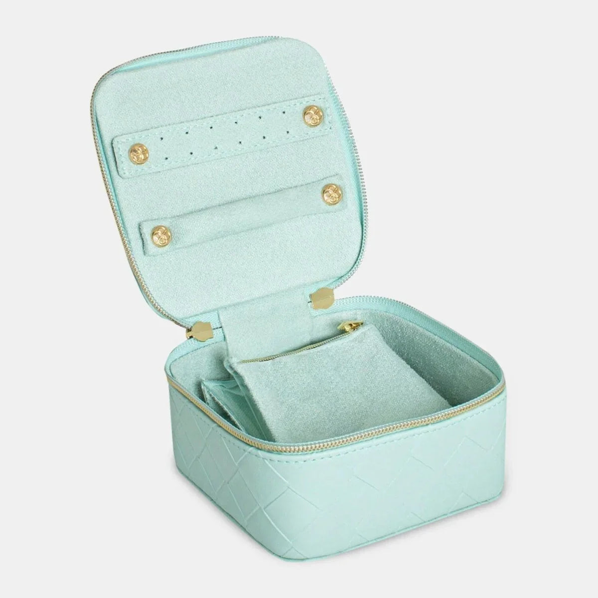 Jewellery Cube - Woven Teal - Exquisite Homewares 