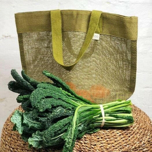 Jute Mesh Bag - Olive - Exquisite Homewares