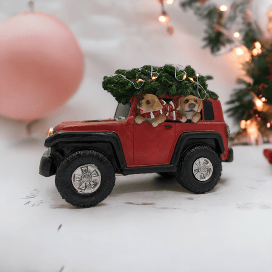 Light - Up Jeep with Dogs - Exquisite Homewares