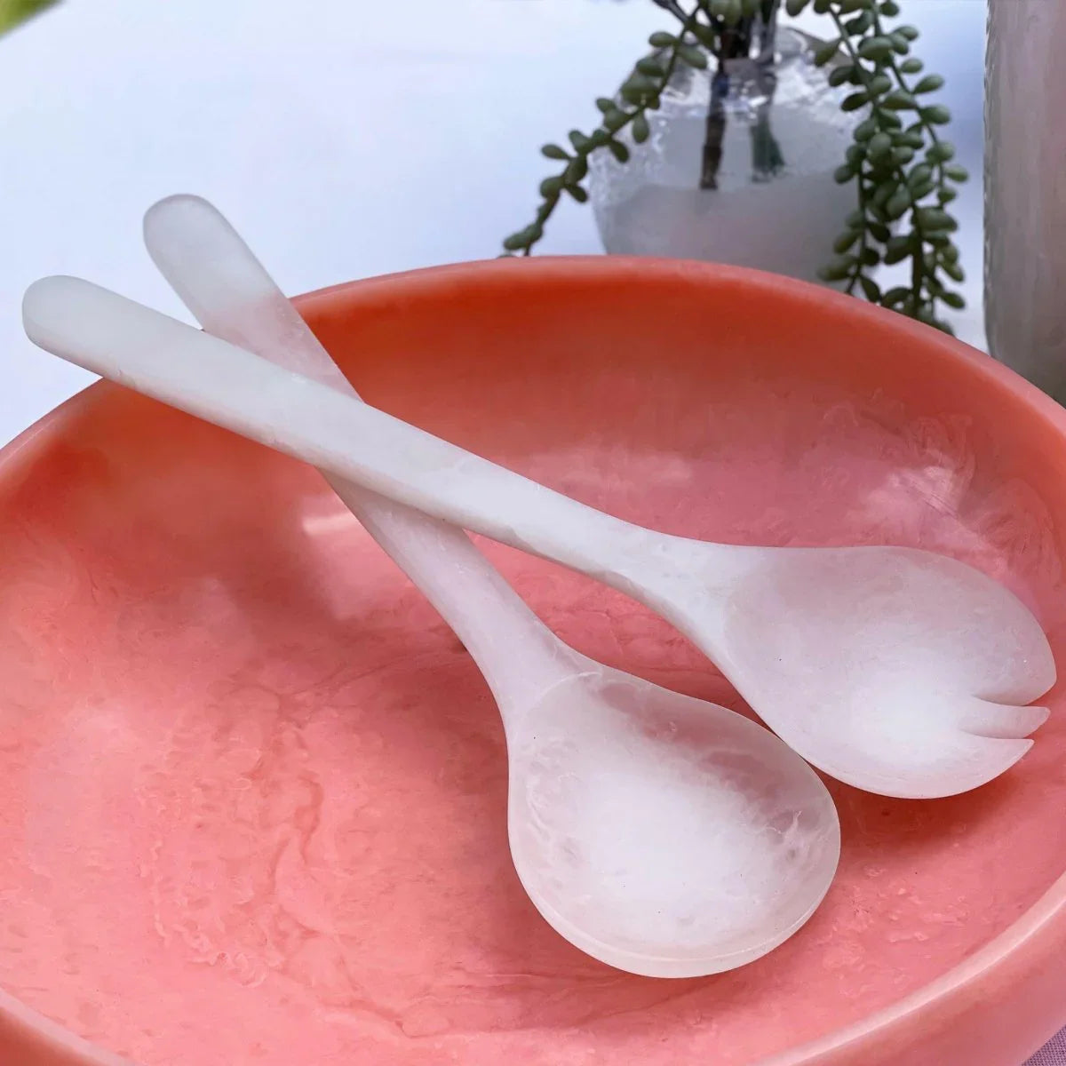 Lorne Salad Servers White - Exquisite Homewares 