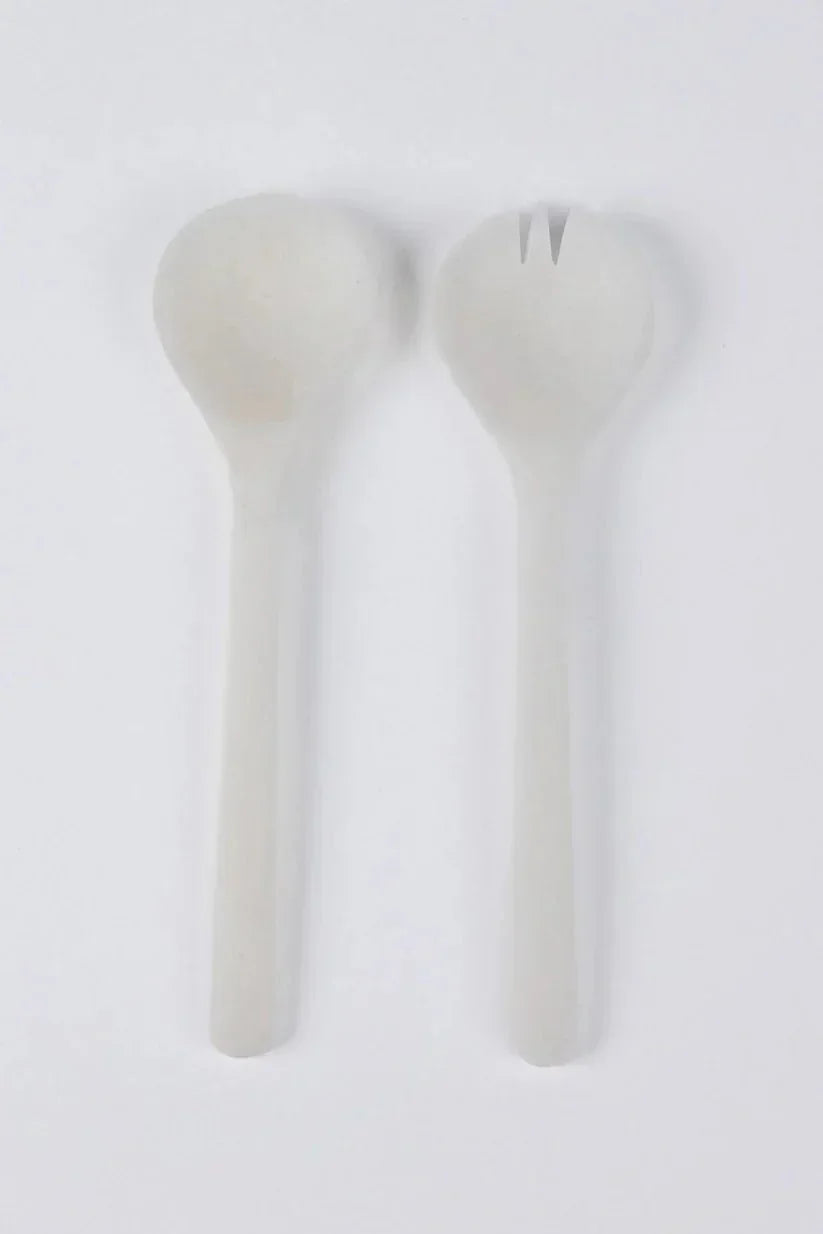 Lorne Salad Servers White - Exquisite Homewares 