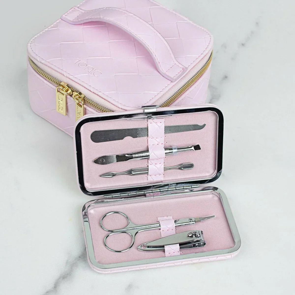 Manicure Set - Woven Peony - Exquisite Homewares 