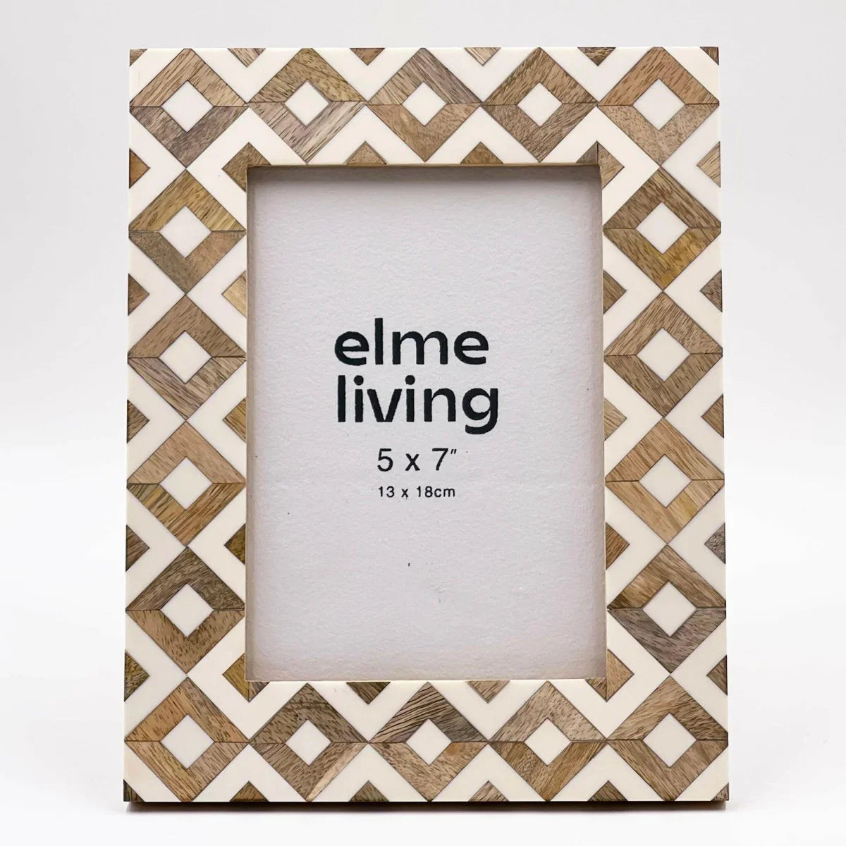 Manura 5x7" Photo Frame - Natural/White - Exquisite Homewares 