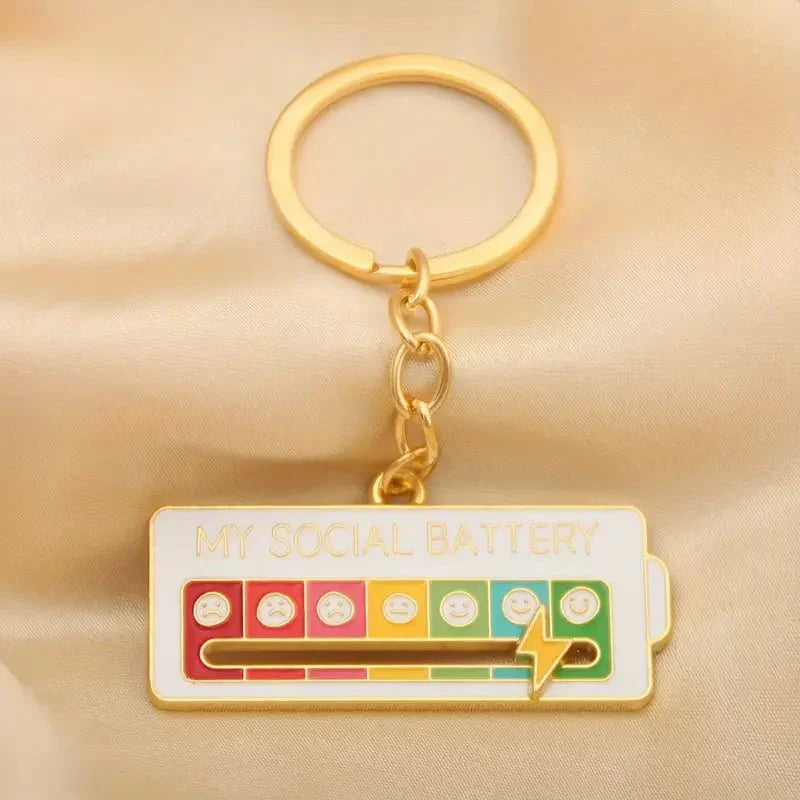 My Social Battery Keychain - Exquisite Homewares 