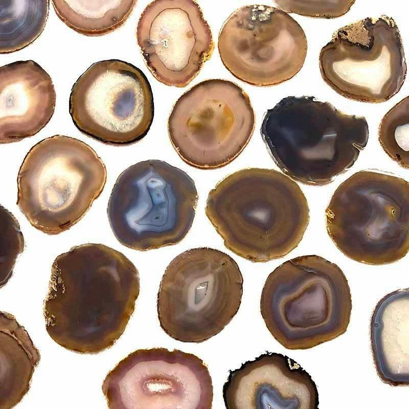 Natural Sliced Crystal Agate Lamp - Exquisite Homewares 