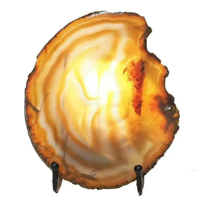 Natural Sliced Crystal Agate Lamp - Exquisite Homewares 