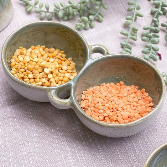 Olive Double Snack Bowl - Exquisite Homewares