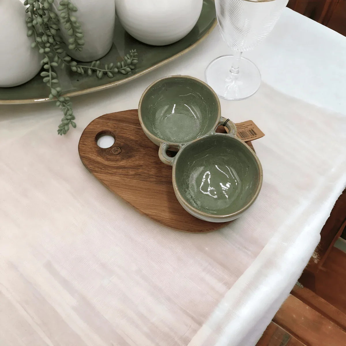 Olive Double Snack Bowl - Exquisite Homewares 