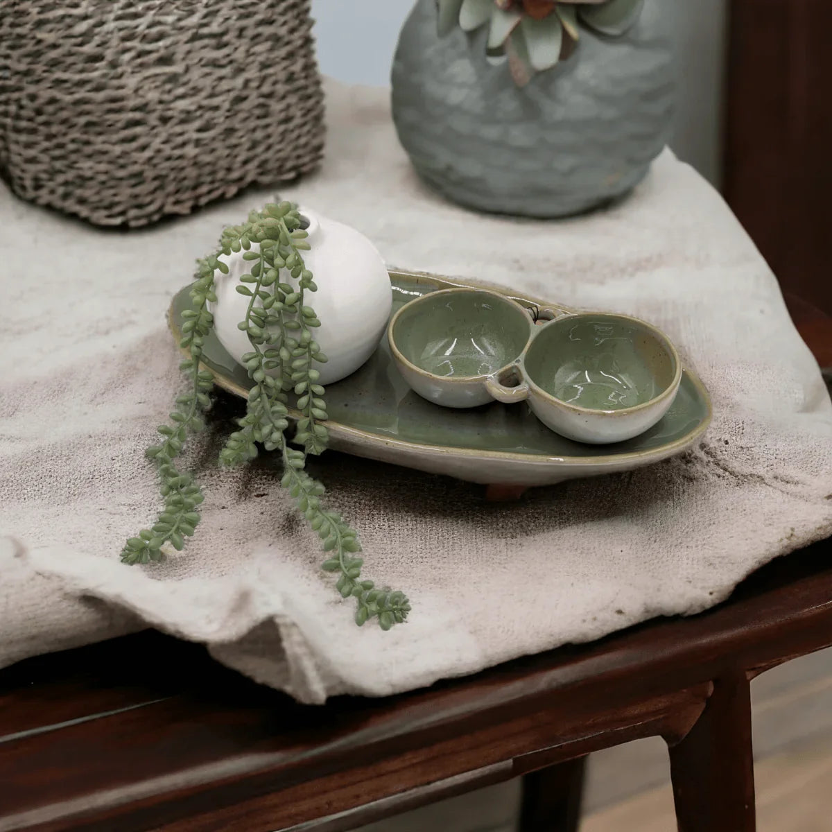 Olive Double Snack Bowl - Exquisite Homewares 