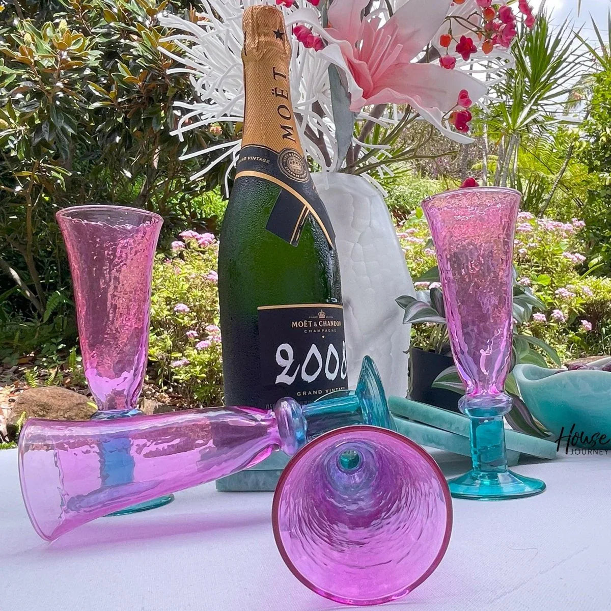Orana Champagne Flute Set of 4 - Exquisite Homewares 