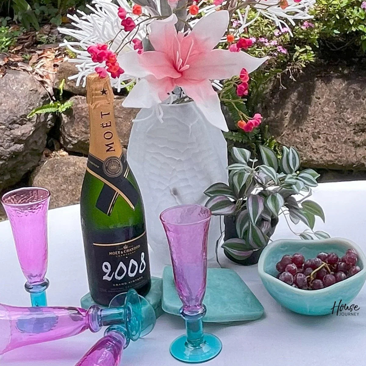 Orana Champagne Flute Set of 4 - Exquisite Homewares 
