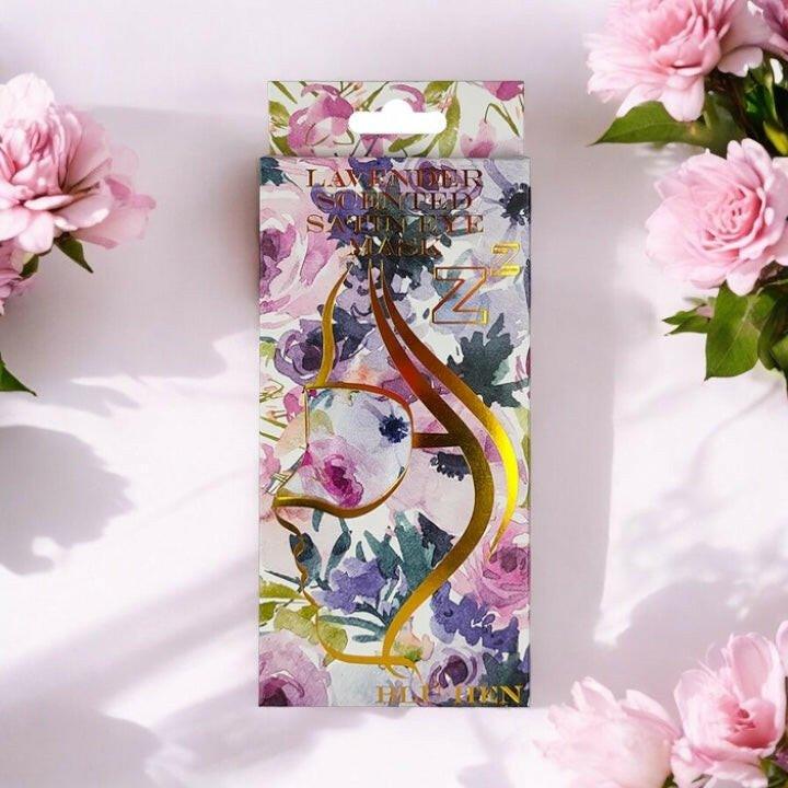 Peonie Rose Lavender Scented Satin Eye Mask - Exquisite Homewares 