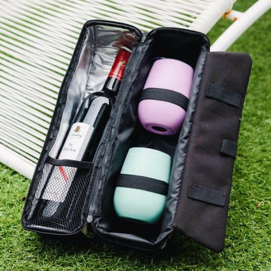 Picnic Bottle Bag - Daisy Gingham - Exquisite Homewares
