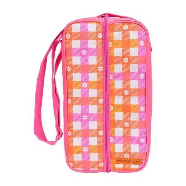 Picnic Bottle Bag - Daisy Gingham - Exquisite Homewares 