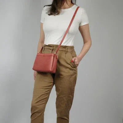 Pierre Cardin Leather Perforated Design Cross-Body Bag - Exquisite Homewares 