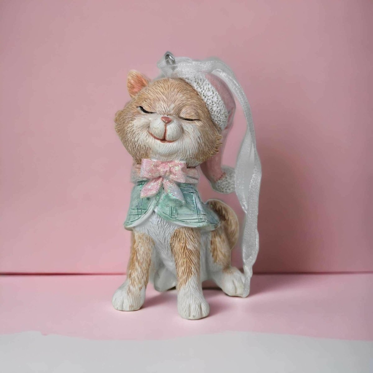 Pink or Green Hanging Cat Tree Decoration - Exquisite Homewares