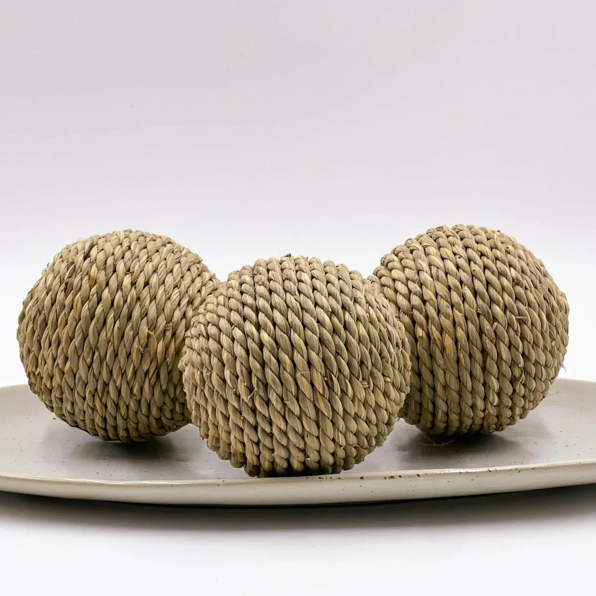 Poly Decor Ball - Nautral 10cm - Exquisite Homewares 