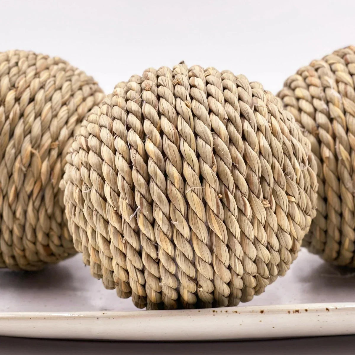 Poly Decor Ball - Nautral 10cm - Exquisite Homewares 