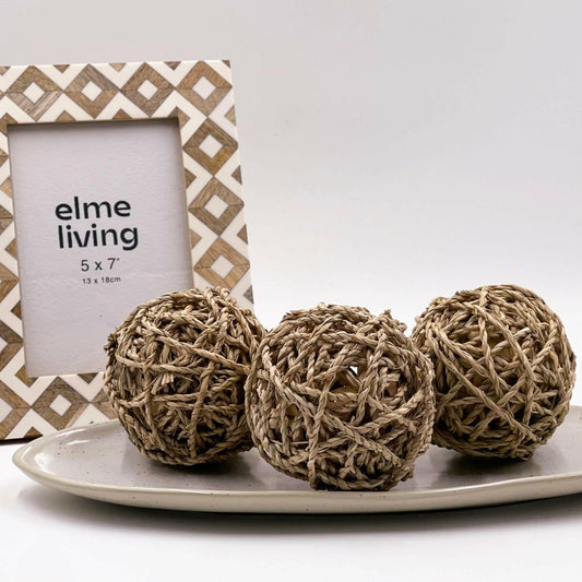 Poly Decor Ball - Nautral 11cm - Exquisite Homewares