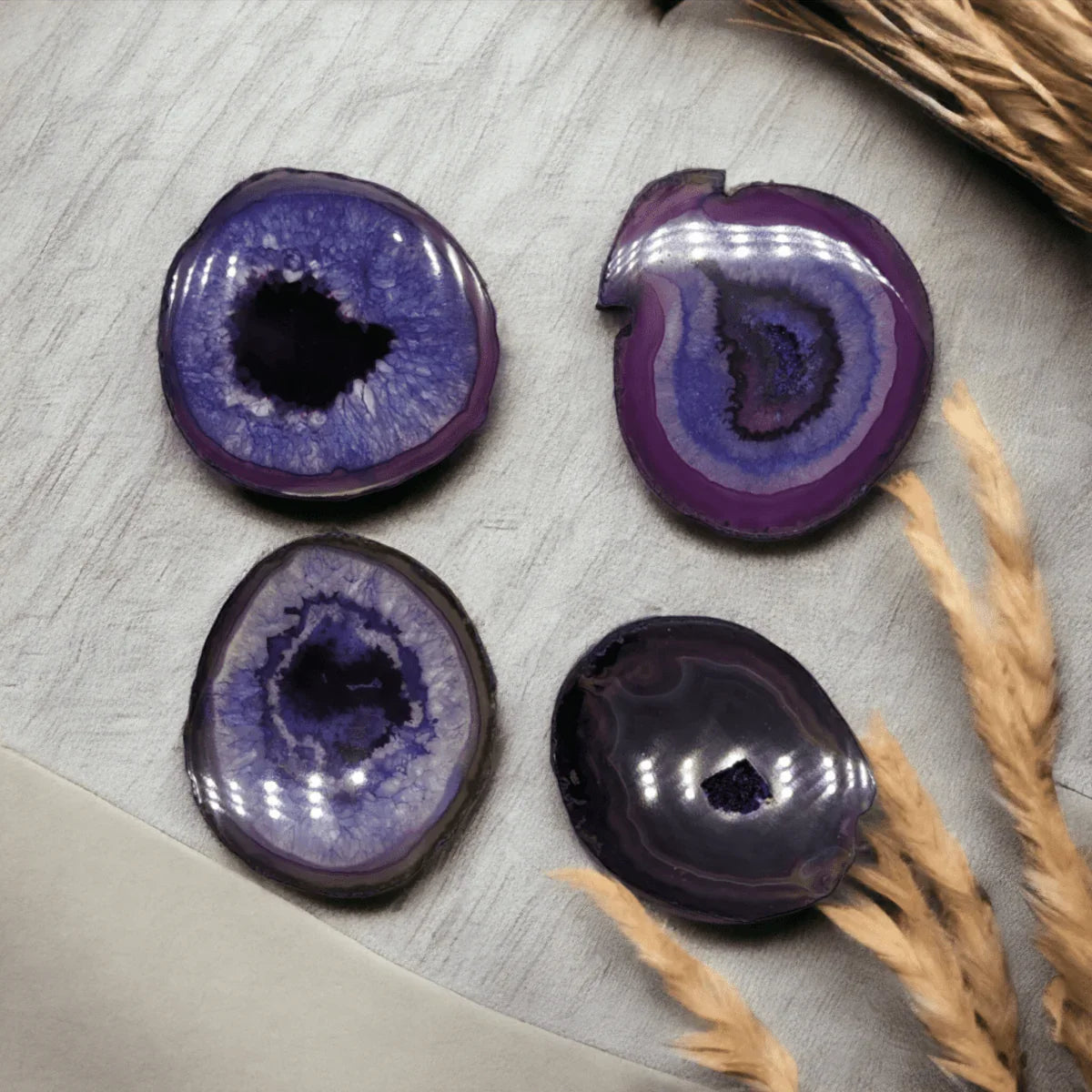 Purple Agate Coasters - Exquisite Homewares 