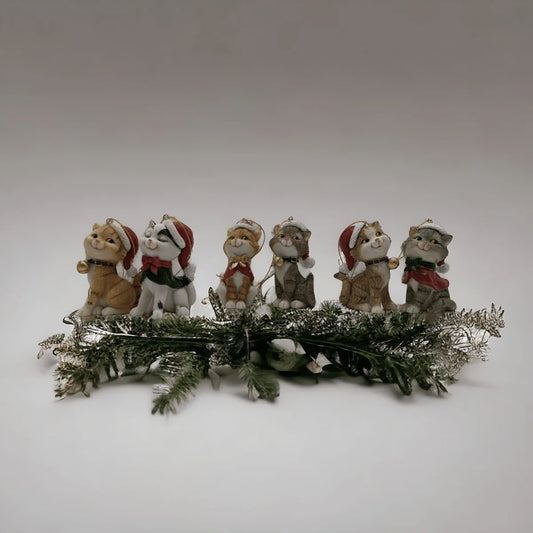 Red or Green Hanging Cat Tree Decoration - Exquisite Homewares 