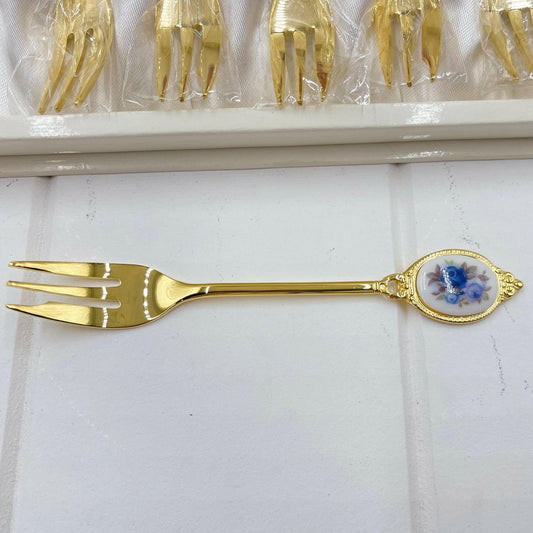 Royal Albert Moonlight Roses Cake Forks - Exquisite Homewares