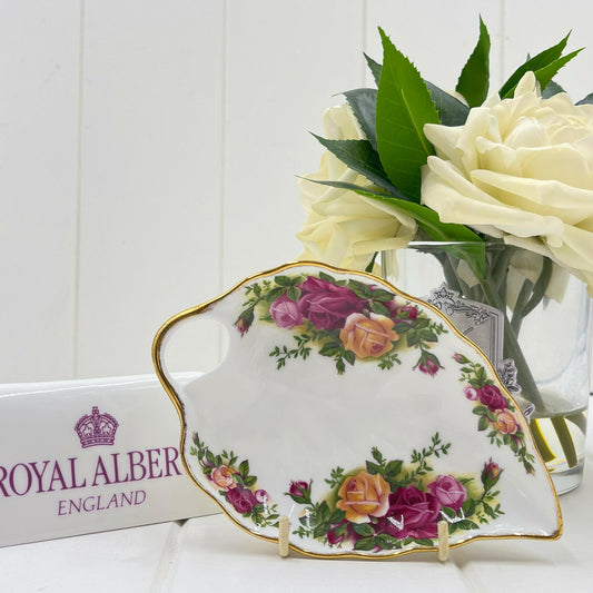 Royal Albert Old Country Roses Leaf Dish - Exquisite Homewares