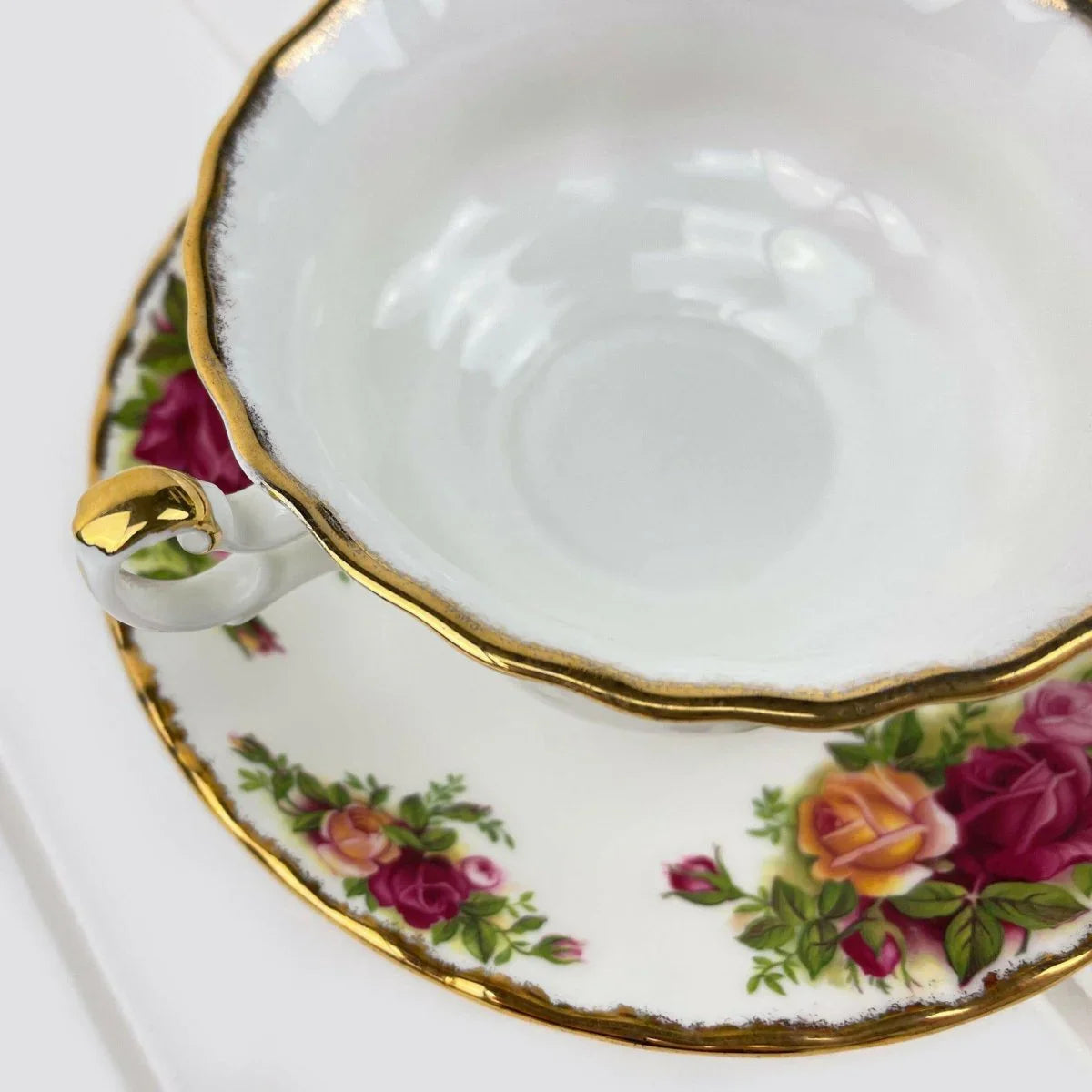 Royal Albert Old Country Roses Soup Coupe and Underplate - Exquisite Homewares 