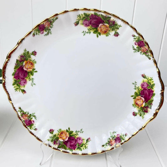 Royal Albert Old Country Roses Tabbed Cake Plate - Exquisite Homewares
