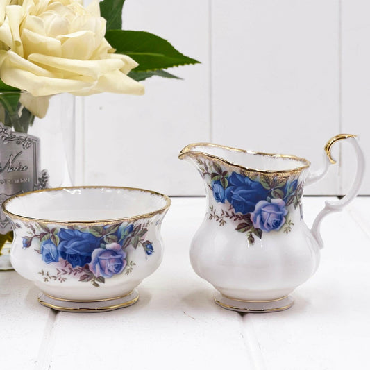 Royal Albert Vintage Moonlight Rose Small Sugar and Creamer Set - Exquisite Homewares