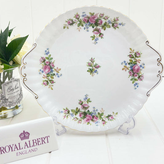 Royal Albert Vintage Moss Rose Tabbed Cake Plate - Exquisite Homewares
