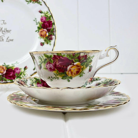 Royal Albert Vintage Old Country Roses Avon Shape Trio - Exquisite Homewares