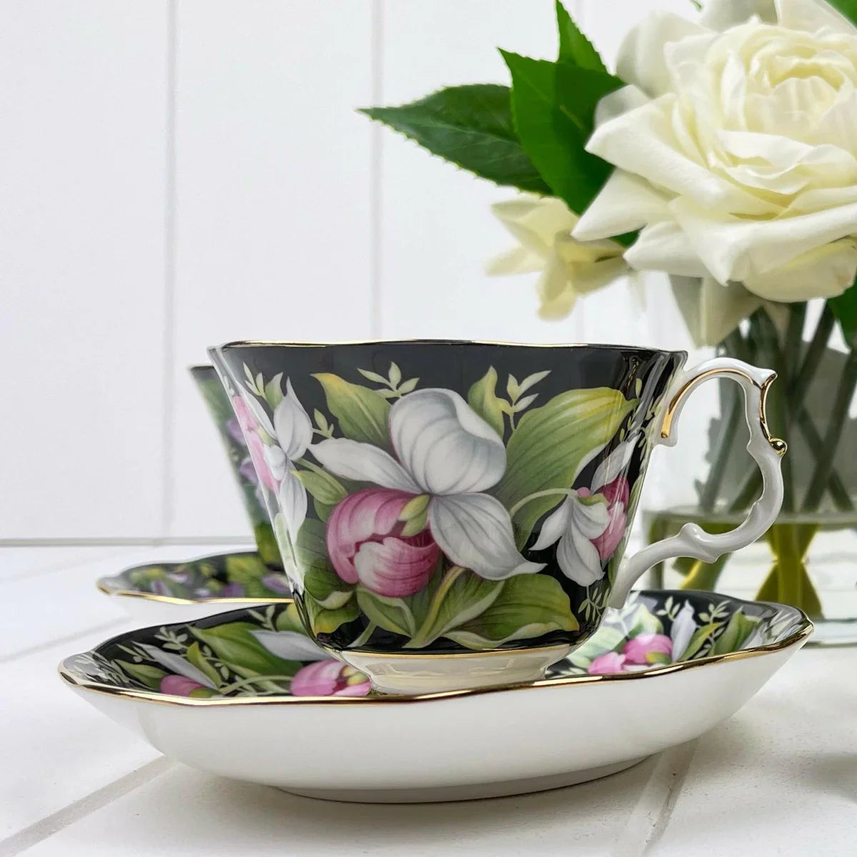 Royal Albert Vintage Provincial Flowers -Ladies Slipper Duo - Exquisite Homewares 