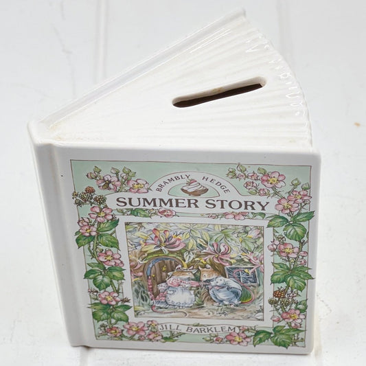 Royal Doulton Brambly Hedge Summer Savings Book 13x11x9cm - Jill Barklem 1989 - Exquisite Homewares