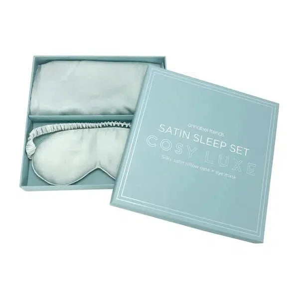 Satin Sleep Set – Cosy Luxe -Eye Mask & Pillow Case - Exquisite Homewares 