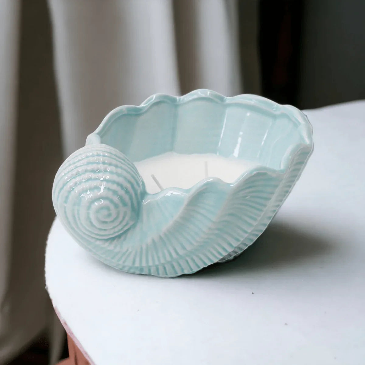 Seafoam Shell Candle - Exquisite Homewares 